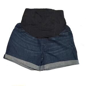 Isabel Maternity Roll Cuff Denim Shorts Women's Maternity Size 4